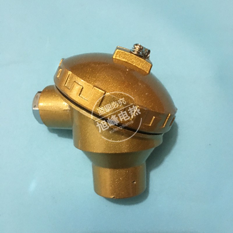 wrp-130铂铑热电偶中型金色仿日接线盒wrn-230Kpt100型热电阻配件