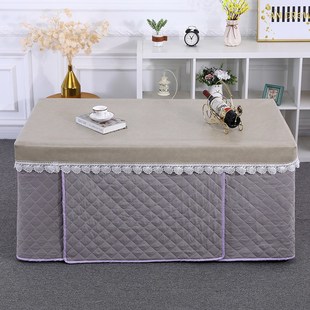 新款烤火罩茶几罩桌布六片式长方形二合一家用揭盖取暖桌罩火罩套