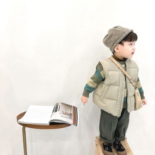 男童羽绒棉马甲2024新款秋冬童装儿童外穿棉服冬装宝宝洋气马夹潮