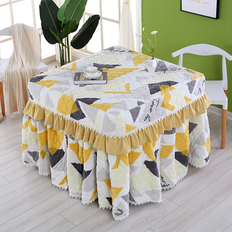 冬季加厚烤火被罩正方形电暖桌布取暖被罩烤火电炉被双面珊瑚绒