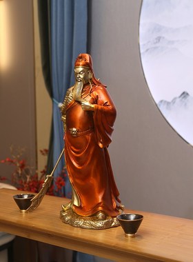 纯铜关公摆件武财神爷佛像武圣铜像招财供奉神像公司开业礼品