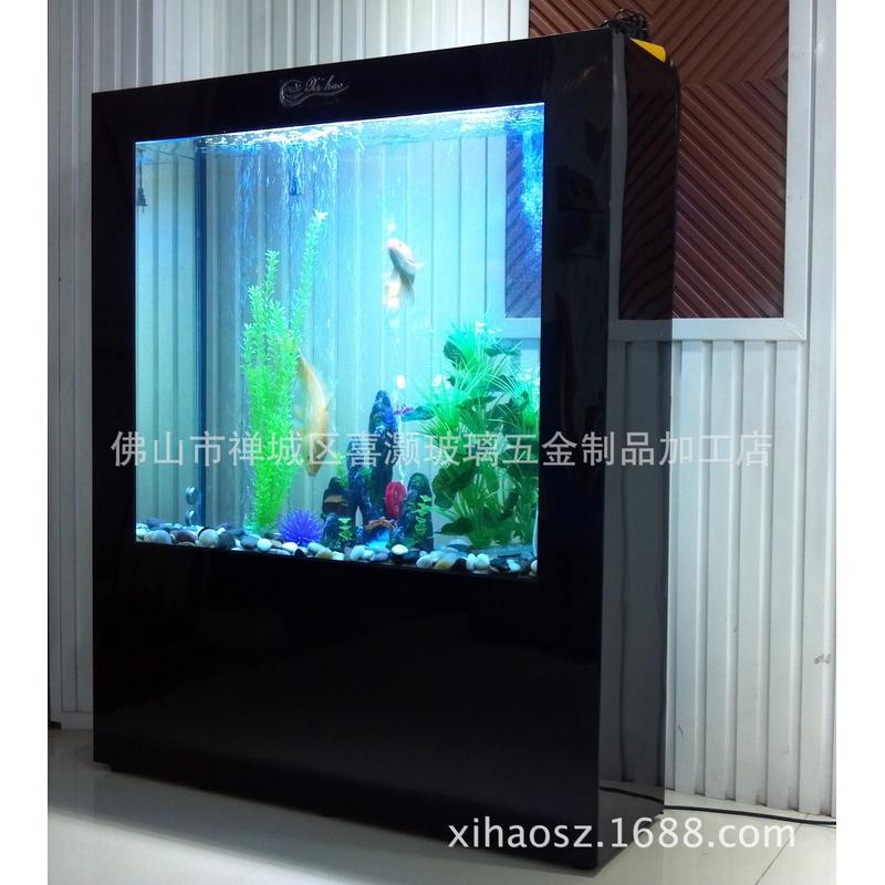 热销长方形大型屏风隔断生态鱼缸水族箱玻璃超白中型底部过滤