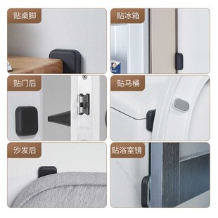 热销汉鲨免打孔家用门吸硅胶门挡器防撞垫门阻卫生间把手门顶缓冲