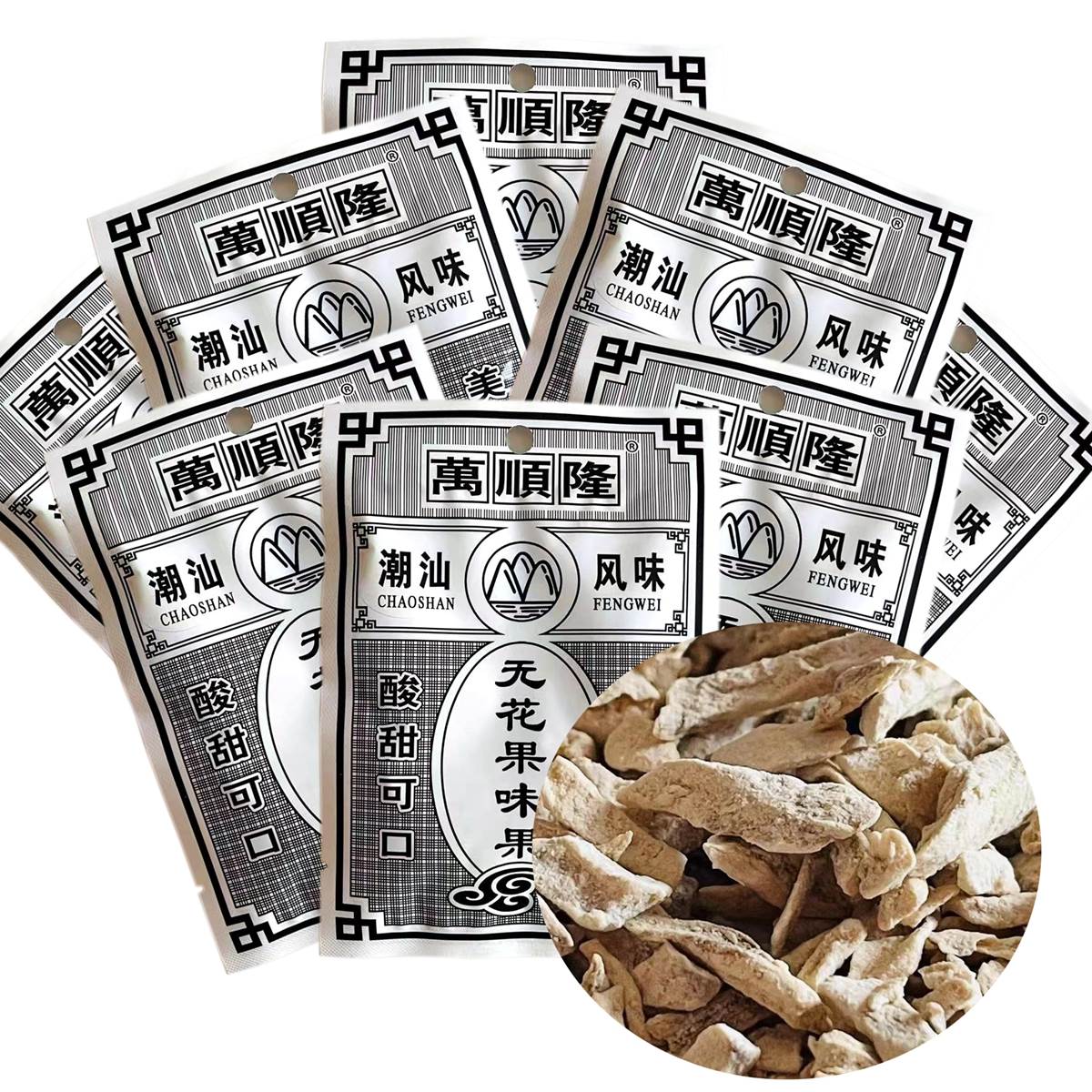 怀旧类零食万顺隆无花果味果丝蜜饯凉果地瓜丝童年小卖店休闲食品