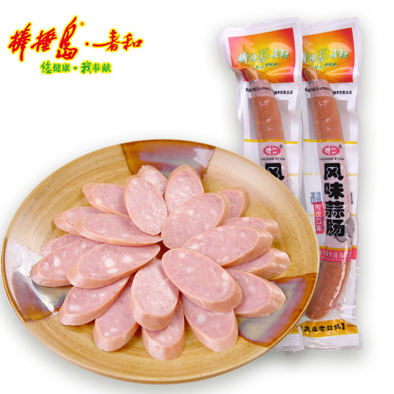 大连特产棒棰岛春和风味蒜肠老口味道蒜味香肠210g根早餐小吃熟食