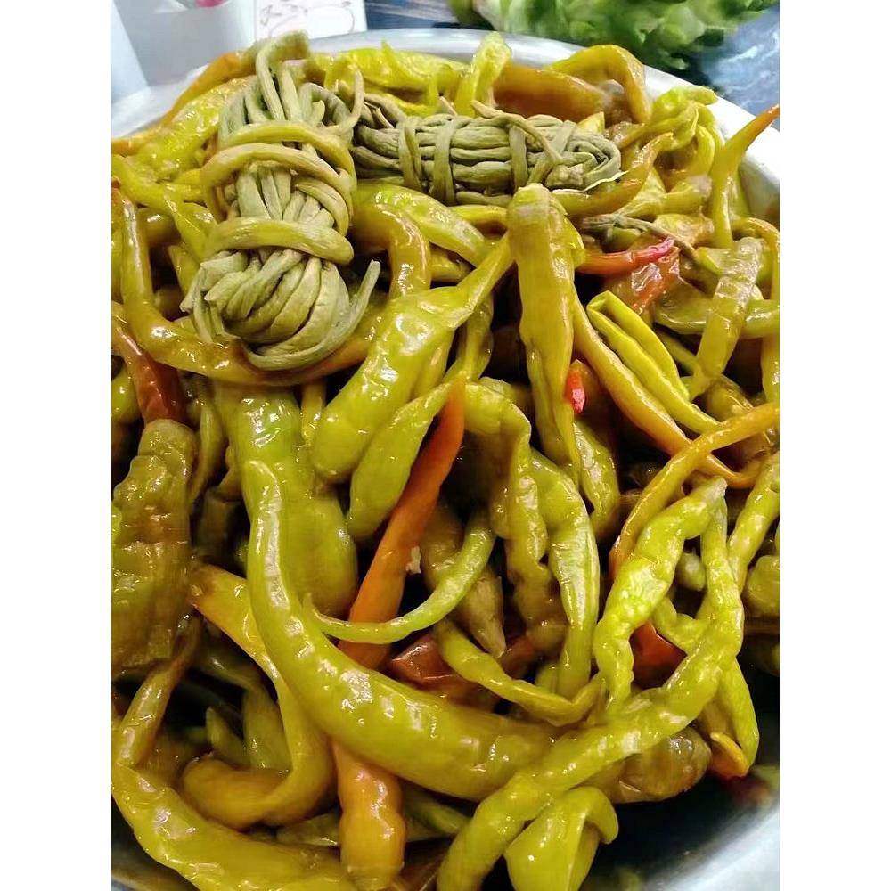 湖南衡阳农家老坛腌酸辣椒永州腌辣椒脆辣椒坛子泡椒豆角泡菜咸菜