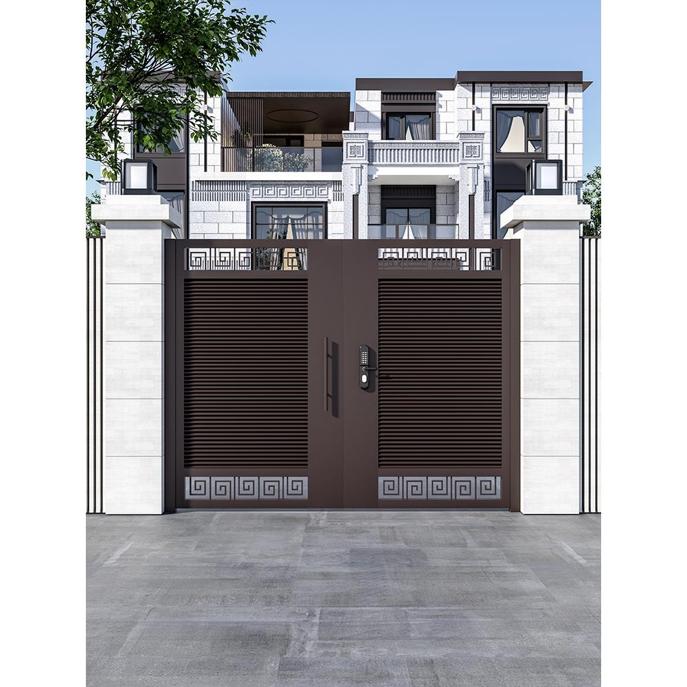 铝合金大门别墅大门双开门农村自建房大门庭院大门铝艺大门定制