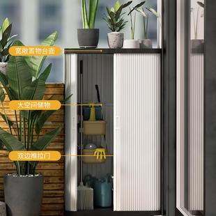 户外阳台储物收纳柜防雨防晒花园工具置物卷门柜庭院杂物柜室外柜