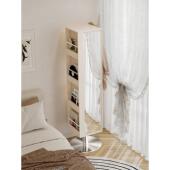 旋转全身镜子试穿衣落地家用可移动女生卧室2025新款 挂衣架一体柜