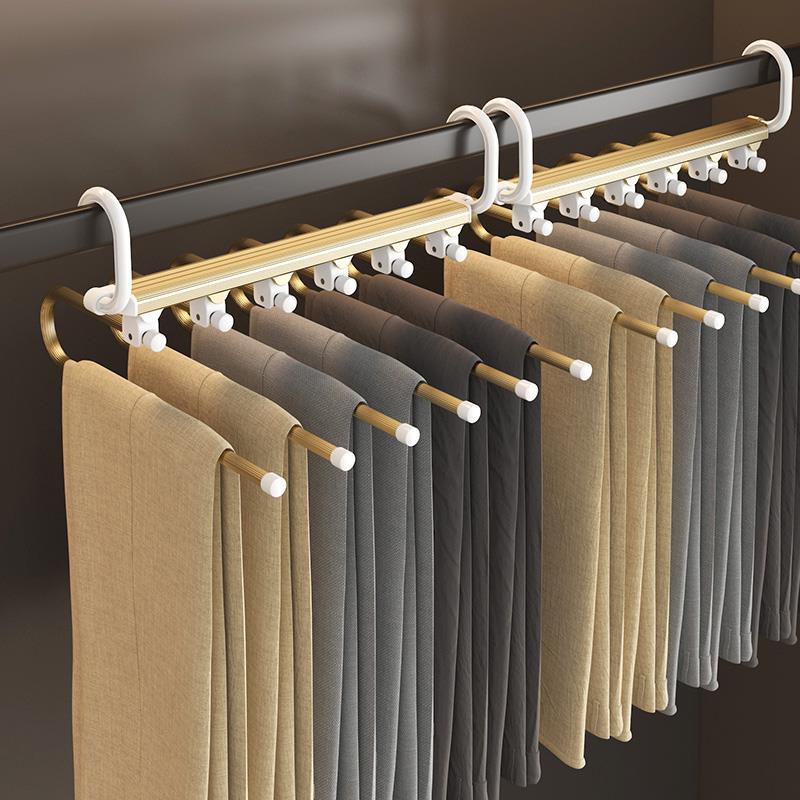 挂裤子神器多功能裤架衣柜折叠家用多层裤子收纳架裤子架子挂衣架