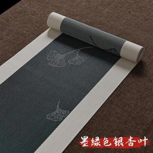 桌旗茶几桌布防水茶垫餐桌茶台轻奢高端旗布长条布 禅意茶席新中式