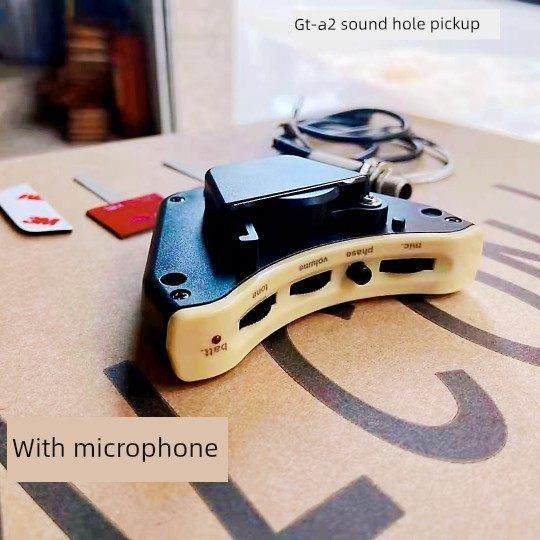 古典民谣吉他Gt-A2口轮双拾音器声孔压电放大器高保真可制板