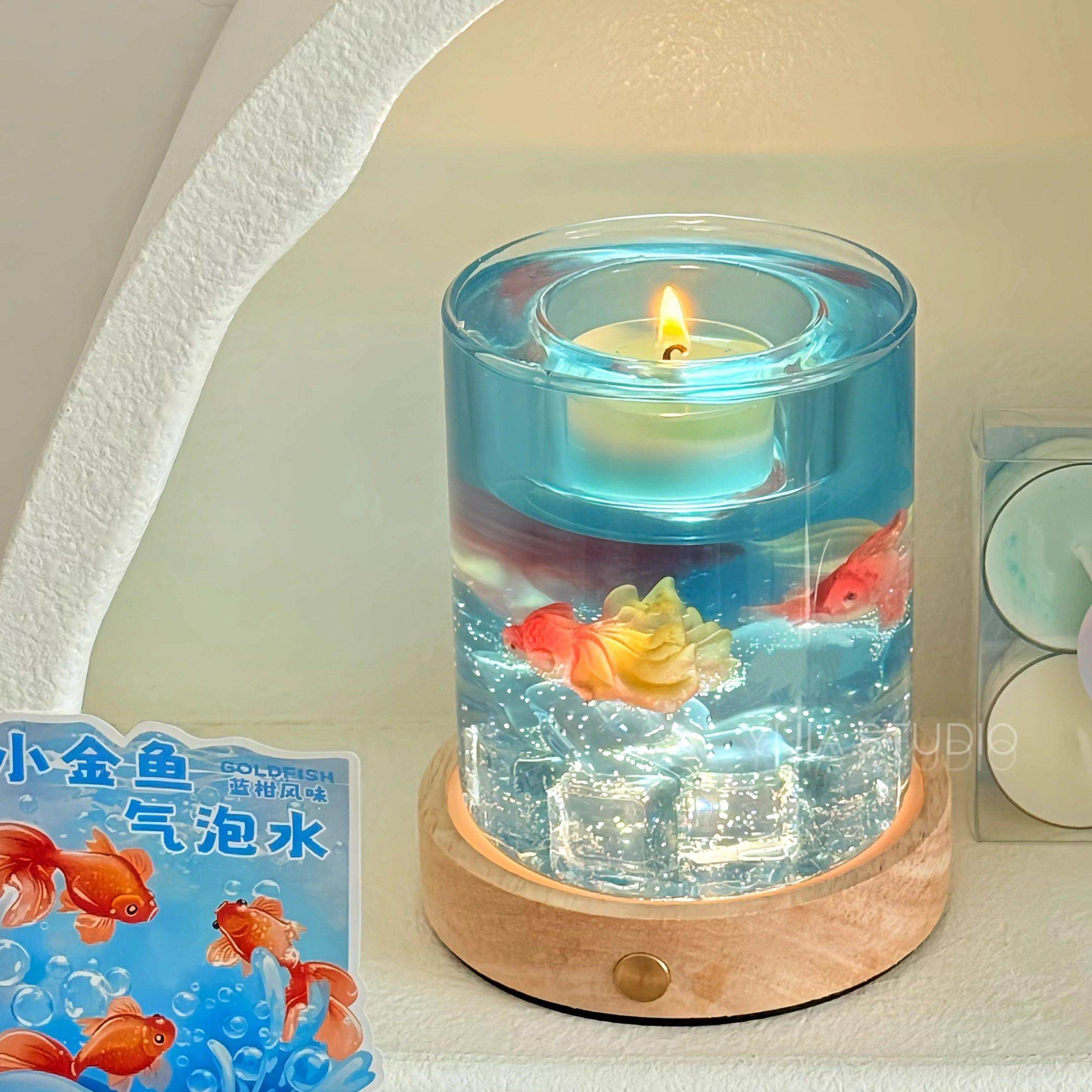 金鱼气泡水香薰蜡烛礼盒生日礼物女生闺蜜小众高级感实用毕业季礼,家居饰品,香薰蜡烛,淘宝优惠券,粉丝福利购,淘宝优惠卷
