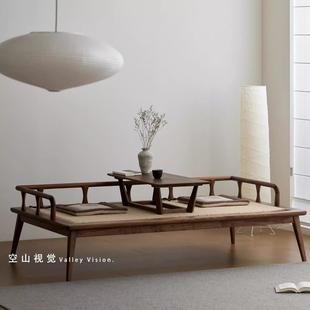 新中式罗汉床2025新款现代简约家用客厅实木贵妃榻胡桃木榻榻米床