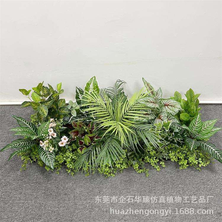 仿真绿植套装组合假花仿真花卉隔断花槽花箱售楼部餐厅装饰花草