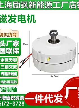 厂家直销100W12v24v家用三相交流永磁同步发电机