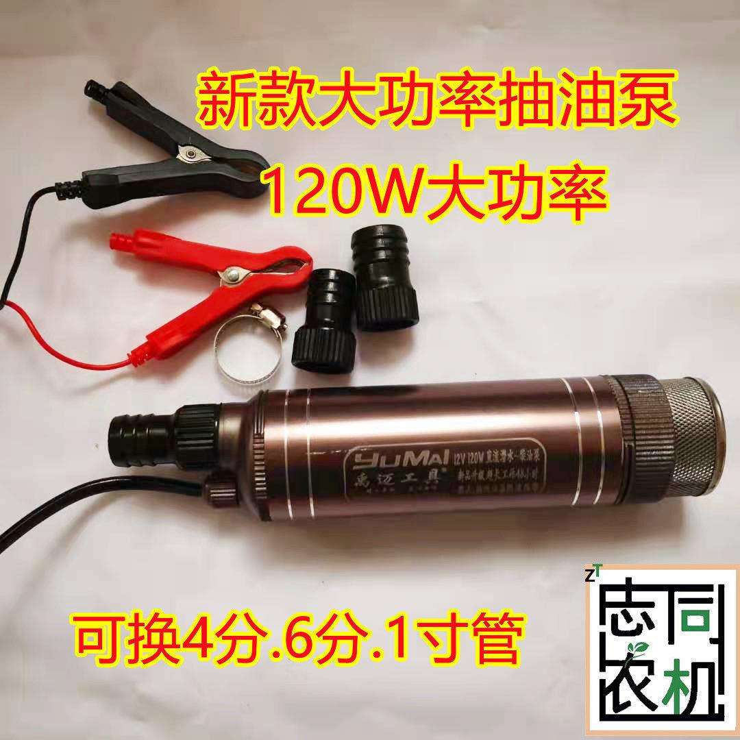 抽油泵抽水泵12V24V220V大功率150W浇地浇菜抽柴油洗车泵潜水泵