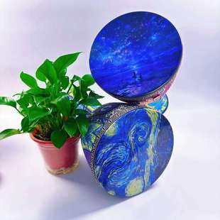 10.5英寸PVC红叶蓝叶非洲鼓免调音学习个性演奏轻便工厂部落练习