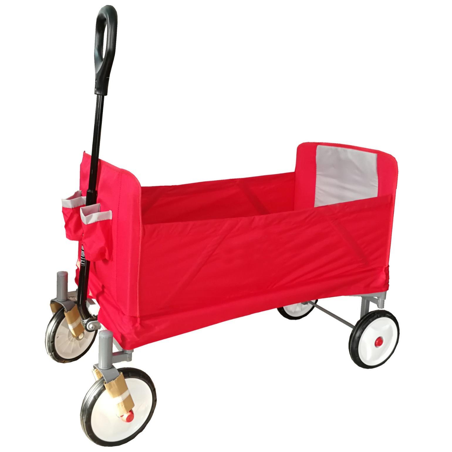 悠路小红推车可拆卸清洗布兜折叠车老人孩子拉杆买菜折叠拉车3011