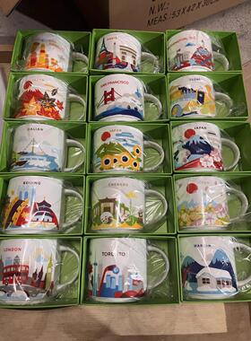 YAH陶瓷杯美国城市马克杯大容量典藏水杯创意景点水杯陶瓷咖啡杯