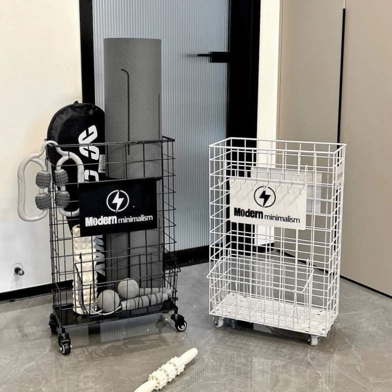 置物架大容量架可垫收纳放置运动健身器材夹缝瑜伽羽毛球家庭移动