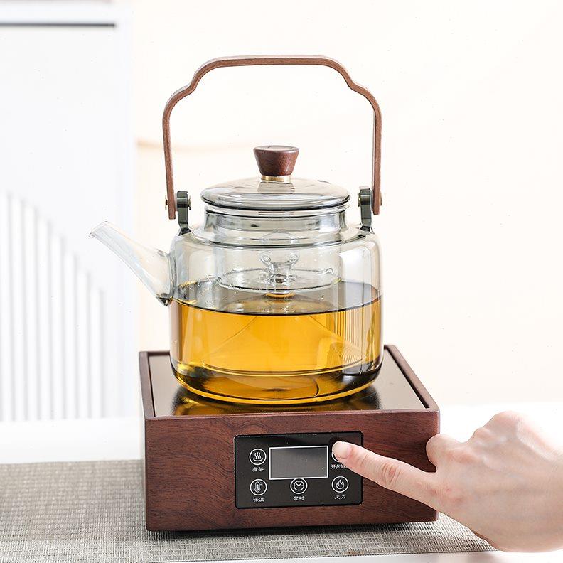 电陶炉耐高温玻璃煮茶壶全烧水泡茶专用家用养生花茶具提梁蒸茶器