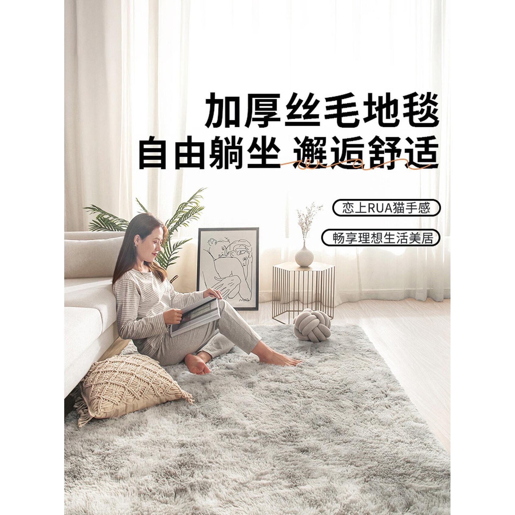 CIMO北欧地毯卧室床边毯轻奢客厅茶几沙发地垫房间满铺厚毛绒地毯