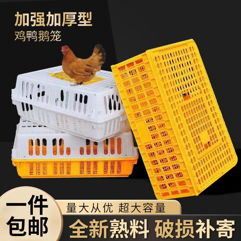 塑料家禽周转箱筐鸡笼运输笼成鸡鸭鹅鸽子笼子家用大号兔笼养殖笼