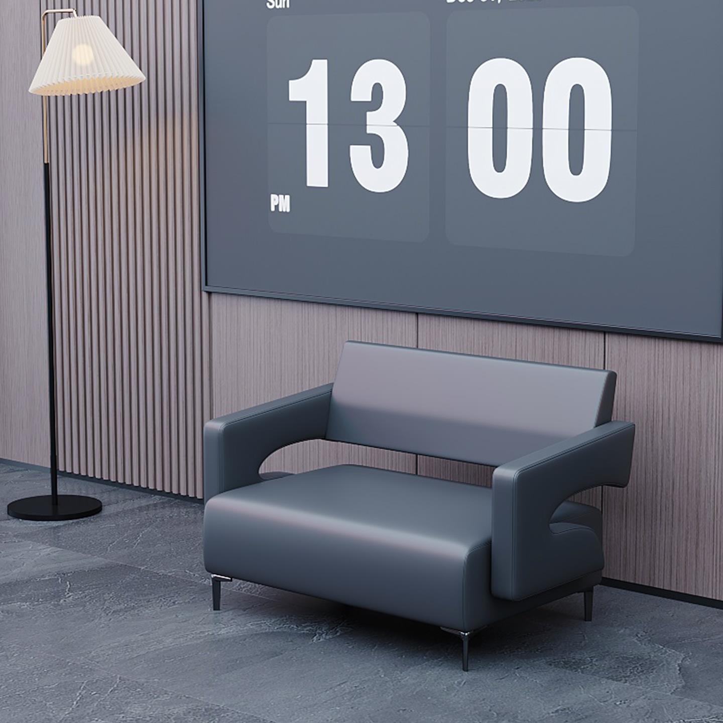 美发店理发店沙发等候椅休息区沙发网红发廊客人长条专用等待椅子