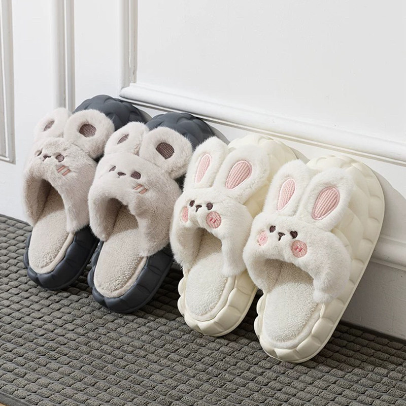 可拆洗棉拖鞋女冬季2024新款居家防滑防水加绒室内情侣棉鞋男秋千