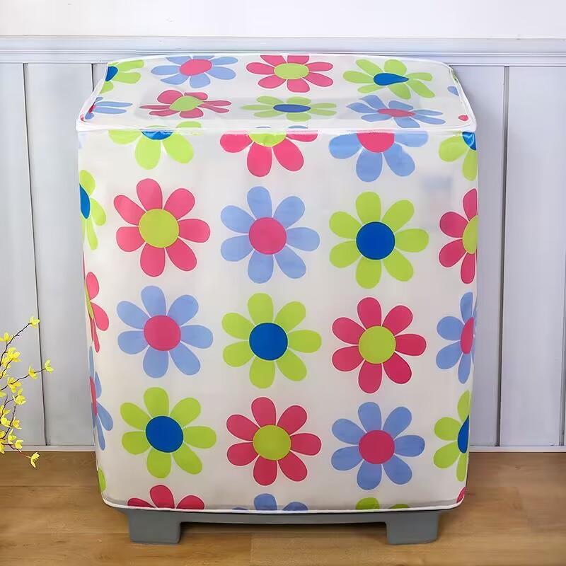 直销新款洗衣机罩半自动双缸双筒防晒防尘防水盖布色丁布老式洗衣