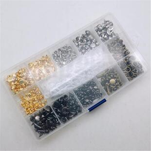 跨境240套双面钉 工具 直销新款 4件安装 速卖通 柳钉帽钉 皮革撞钉