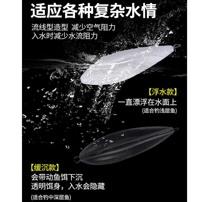 直销新款大克重路亚远投助投器套装浮水缓沉助投器改装助投器瓜子