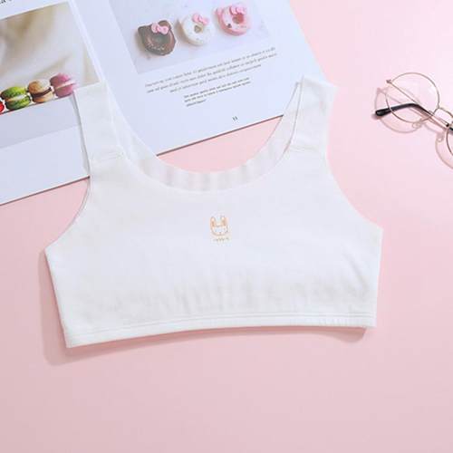 直销新款彰艳新款 直供发育期自由裁夹棉款少女背心 内衣少女文胸
