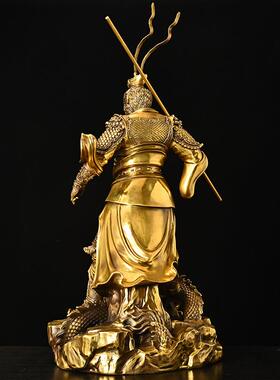 新款直销黄铜猴子摆件 齐天大圣踏龙孙悟空斗战胜佛家居饰品工艺