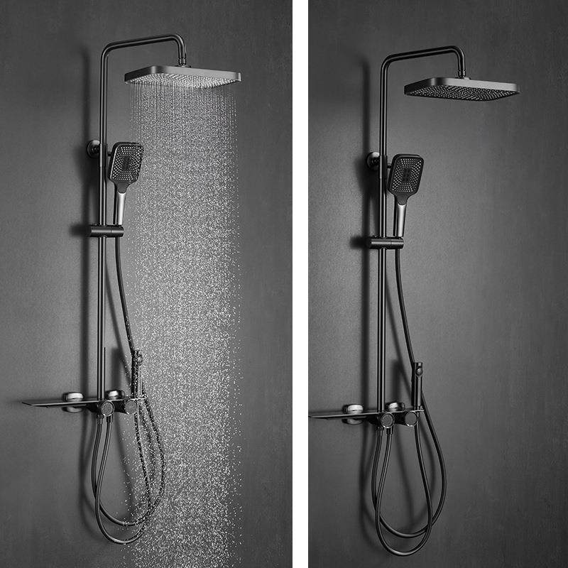 直销新款多功能淋浴花洒钢琴四挡酒店家用浴室明装淋浴器卫浴套装