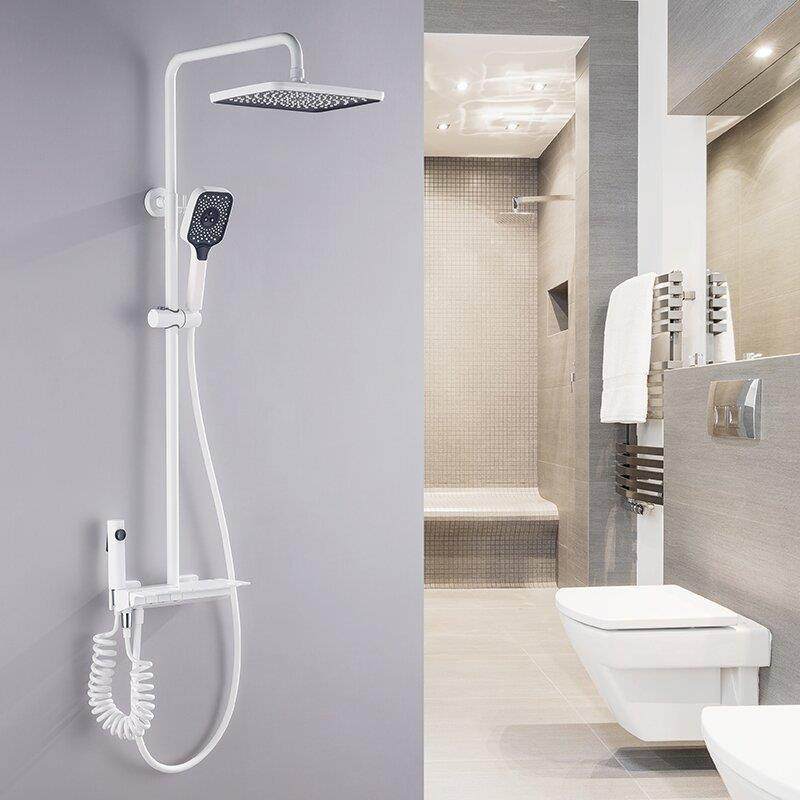 直销新款全套花洒淋浴喷头手持顶喷增压节水恒温空气注入按摩多功