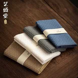 简约加厚吸水茶巾桌布家用茶室古朴棉麻高档方形养壶巾垫 直销新款