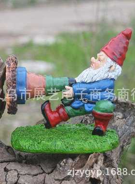 直销新款新款跨境滑稽的侏儒花园庭院被困侏儒精灵摆件风格潮流树
