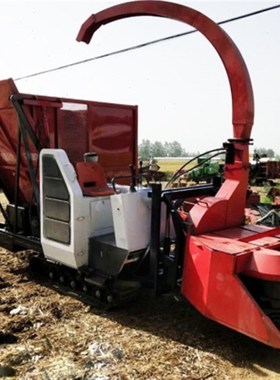 青储机圆盘割台履带玉米秸秆粉碎收割机大型全自动青贮饲料一体机