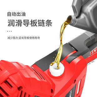 跨境无刷电锯家用小型手持锯柴锂电充电式 直销新款 锯大功率户外单