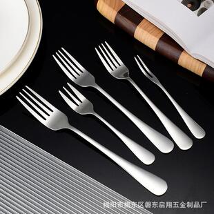 1010不锈钢叉子水果签甜品叉家用水果叉酒店西餐牛排刀叉 直销新款
