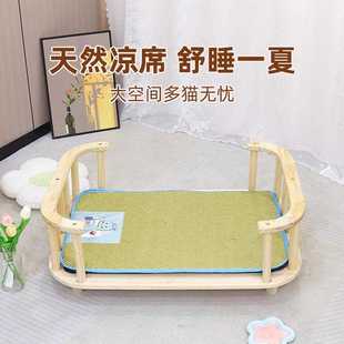 实木宠物床金毛哈士奇木床狗窝四季 直销新款 通用离地可拆洗大型狗
