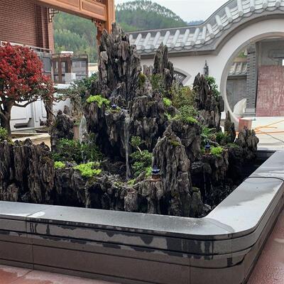 英石庭院假山造景真石头花园阳台摆件鱼缸鱼池水景观室内装饰工厂