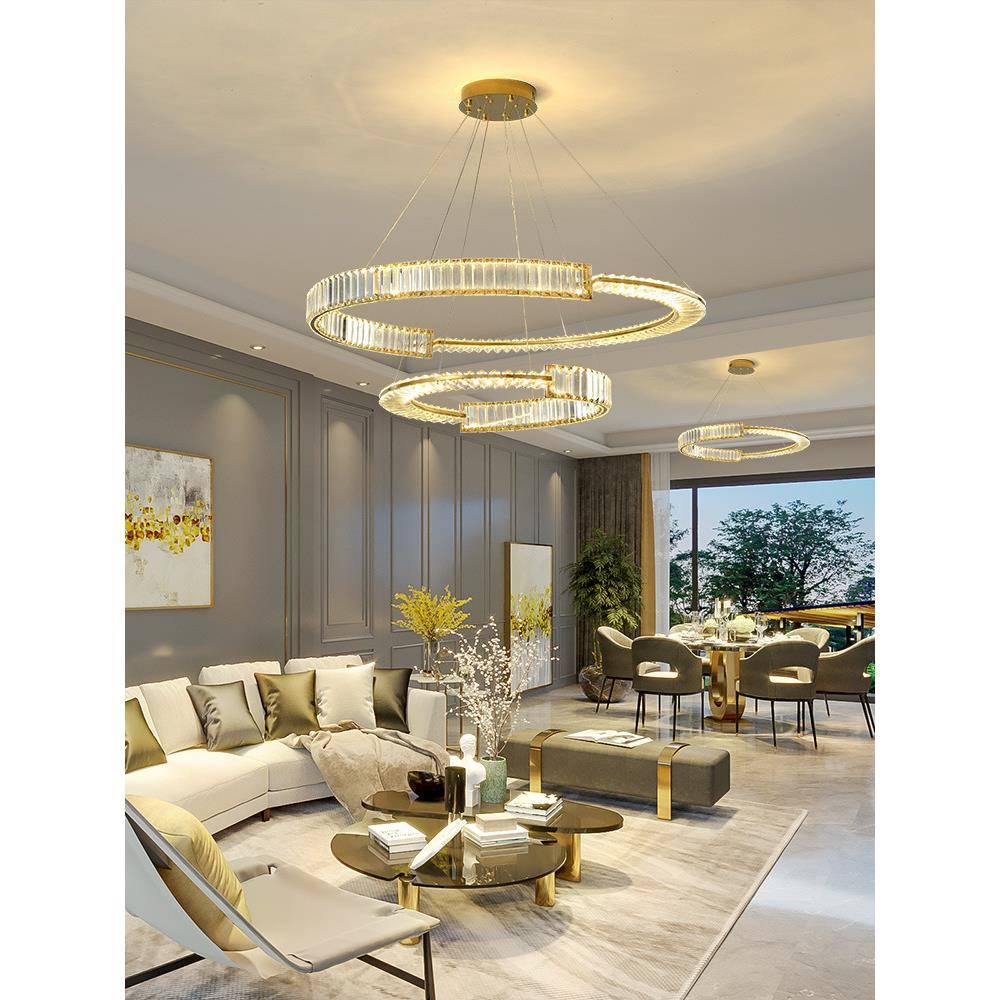 后现代轻奢水晶吊灯客厅主灯简约餐厅灯卧室设计师款极简灯具