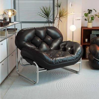 fLE懒人沙发家用午休客厅休闲单人沙发椅卧室小户型阳台中古风格