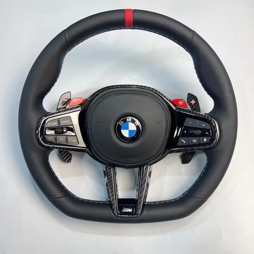 适用宝马老改新F10 F20F30 F15 F16 F02改装CS M4款碳纤维方向盘
