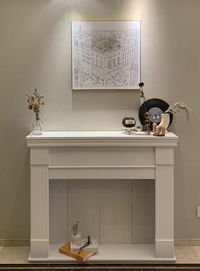 直销欧式壁炉美式装饰架白色壁炉柜室内装饰壁架装饰柜地中海