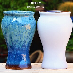 多肉花盆高筒法师大号悬崖桩绿植大口径九尾狐直筒鱼尾三角梅陶罐