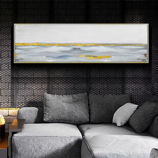 779简约大气北欧蓝色抽象装 饰画客厅沙发背景墙床头云朵挂画